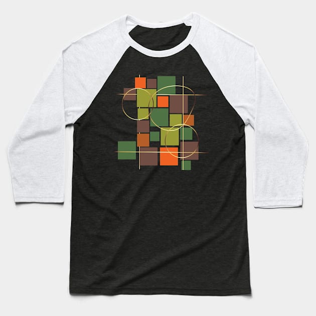 Strong Square Greeny Patterns Baseball T-Shirt by Art by Ergate